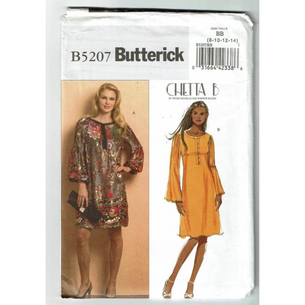 Butterick Sewing Pattern 5207 Dress Misses Size‎ 8-14